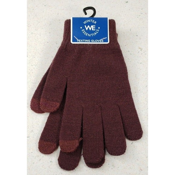 Winter Essentials Brown TEXTING Unisex Gloves One Size fits all - Picture 1 of 9